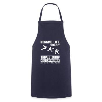 Imagine Life without Tripple Jump - Kochschürze - Navy - Vorne - AI Model Male 185 dark (185cm)