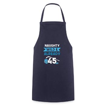 Gift 45 Years Birthday Ice Hockey - Cooking Apron - navy - Front - AI Model Male 185 dark (185cm)