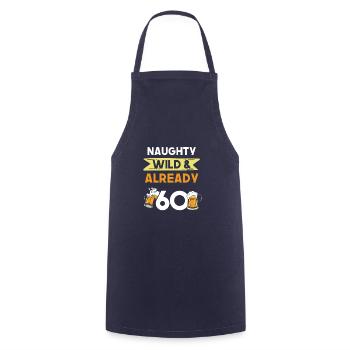 Geschenk 60 Jahre Geburtstag Bier Biertrinker - Kochschürze - Navy - Vorne - AI Model Male 185 dark (185cm)