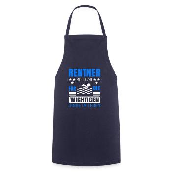Rentner Rente Rentenbeginn Schwimmen Schwimmer - Kochschürze - Navy - Vorne - AI Model Male 185 dark (185cm)