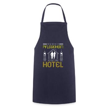 Altenpflege Pfleger Pflegepersonal Pflegekraft - Kochschürze - Navy - Vorne - AI Model Male 185 dark (185cm)