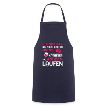 Altenpflege Pfleger Pflegepersonal Pflegekraft - Kochschürze - Navy - Vorne - AI Model Male 185 dark (185cm)