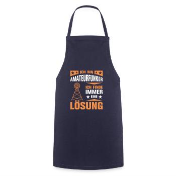 Amateurfunk Geschenke für Funker Funkamateur - Kochschürze - Navy - Vorne - AI Model Male 185 dark (185cm)