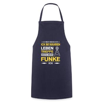 Amateurfunk Geschenke für Funker Funkamateur - Kochschürze - Navy - Vorne - AI Model Male 185 dark (185cm)