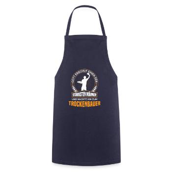 Trockenbau Trockenbauer Trockenbaumonteur Geschenk - Kochschürze - Navy - Vorne - AI Model Male 185 dark (185cm)