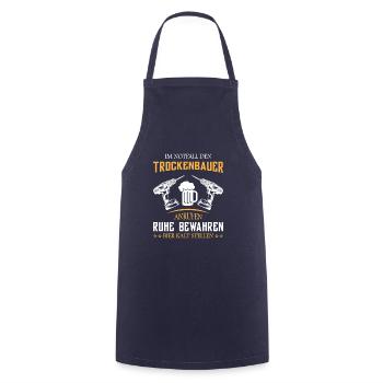 Trockenbau Trockenbauer Trockenbaumonteur Geschenk - Kochschürze - Navy - Vorne - AI Model Male 185 dark (185cm)