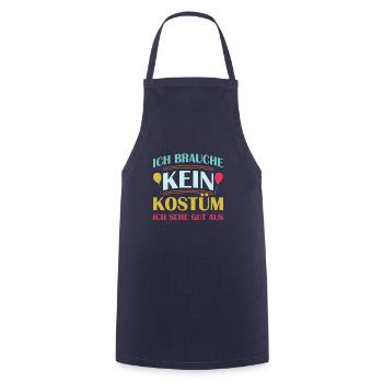 Ich brauche kein Kostüm ich sehe gut aus - Kochschürze - Navy - Vorne - AI Model Male 185 dark (185cm)