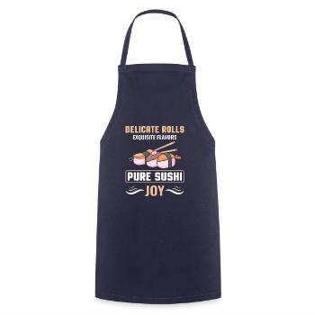 Sushi Japan Essen Sushi-Mahlzeit - Kochschürze - Navy - Vorne - AI Model Male 185 dark (185cm)