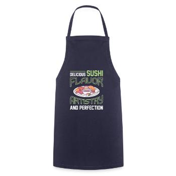 Sushi Japan Essen Sushi-Mahlzeit - Kochschürze - Navy - Vorne - AI Model Male 185 dark (185cm)
