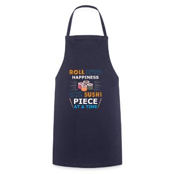 Sushi Japan Essen Sushi-Mahlzeit - Kochschürze - Navy - Vorne - AI Model Male 185 dark (185cm)