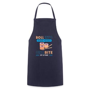 Sushi Japan Essen Sushi-Mahlzeit - Kochschürze - Navy - Vorne - AI Model Male 185 dark (185cm)
