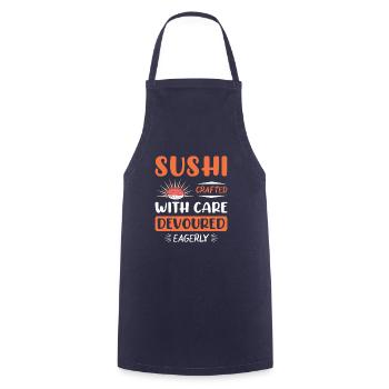 Sushi Japan Essen Sushi-Mahlzeit - Kochschürze - Navy - Vorne - AI Model Male 185 dark (185cm)