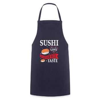 Sushi Japan Essen Sushi-Mahlzeit - Kochschürze - Navy - Vorne - AI Model Male 185 dark (185cm)