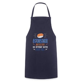 Sushi Japan Essen Sushi-Mahlzeit - Kochschürze - Navy - Vorne - AI Model Male 185 dark (185cm)