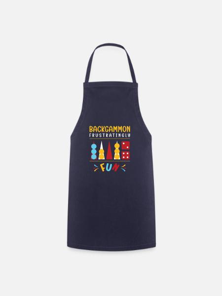 Backgammon Spiel - Kochschürze - Navy