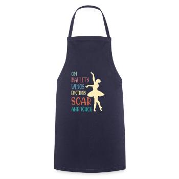 Ballerina Ballett mädchen - Kochschürze - Navy - Vorne - AI Model Male 185 dark (185cm)