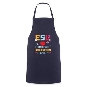 ESL-Lehrer ESL Unterricht - Kochschürze - Navy - Vorne - AI Model Male 185 dark (185cm)