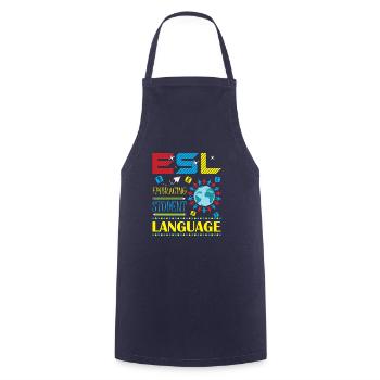 ESL-Lehrer ESL Unterricht - Kochschürze - Navy - Vorne - AI Model Male 185 dark (185cm)