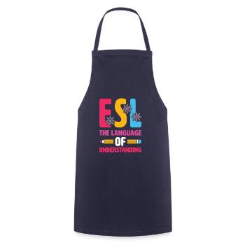 ESL-Lehrer ESL Unterricht - Kochschürze - Navy - Vorne - AI Model Male 185 dark (185cm)
