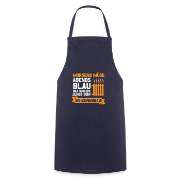 Heizungsbauer Heizungsbau Klempner Installateur - Kochschürze - Navy - Vorne - AI Model Male 185 dark (185cm)