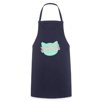 Wolkin's Whiskers- A cat logo - Cooking Apron - navy - Front - AI Model Male 185 dark (185cm)