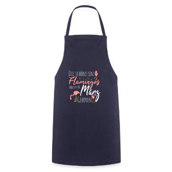März Geburtstag Flamingo Spruch Lustig - Kochschürze - Navy - Vorne - AI Model Male 185 dark (185cm)