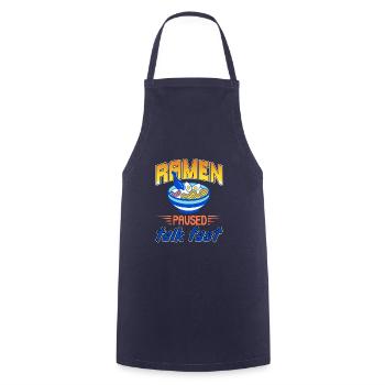 Ramen paused talk fast - Kochschürze - Navy - Vorne - AI Model Male 185 dark (185cm)
