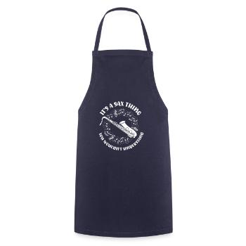 It's a sax thing you wouldn't understand - Kochschürze - Navy - Vorne - AI Model Male 185 dark (185cm)