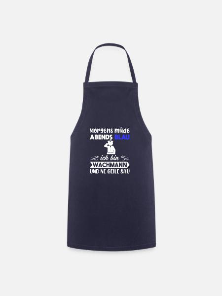 Morgens Müde Abends Blau Wachmann - Kochschürze - Navy