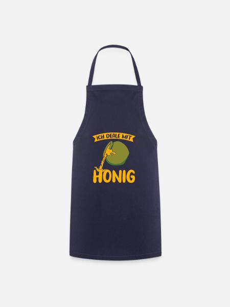 Ich deale mit Honig - Kochschürze - Navy