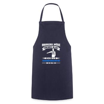 Morgens Müde Abends Blau Schiedsrichter - Kochschürze - Navy - Vorne - AI Model Male 185 dark (185cm)