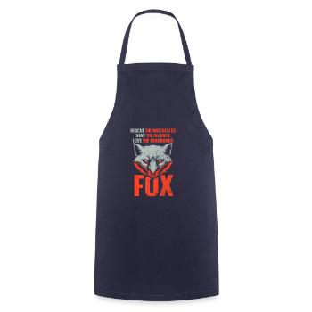 save the injured love the abandoned fox - Kochschürze - Navy - Vorne - AI Model Male 185 dark (185cm)