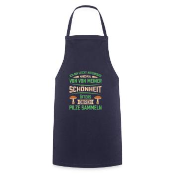 Manchmal von von meiner Schönheit Pilze sammeln - Kochschürze - Navy - Vorne - AI Model Male 185 dark (185cm)