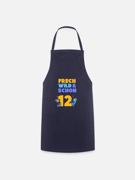 12 Jahre Geburtstag Junge Mädchen Fisch - Kochschürze - Navy