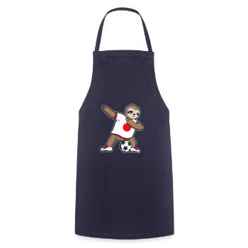 Fußballfan Faultier Fußball Japan - Kochschürze - Navy - Vorne - AI Model Male 185 dark (185cm)