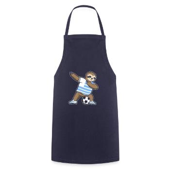Fußballfan Faultier Fußball Uruguay - Kochschürze - Navy - Vorne - AI Model Male 185 dark (185cm)