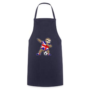 Fußballfan Faultier Fußball England - Kochschürze - Navy - Vorne - AI Model Male 185 dark (185cm)