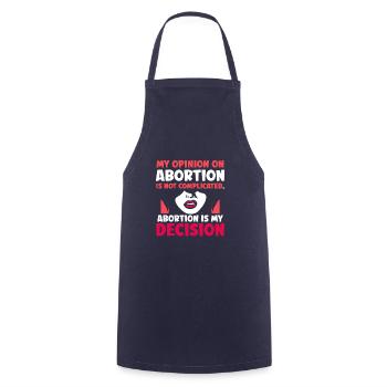 Abortion is my decision - Kochschürze - Navy - Vorne - AI Model Male 185 dark (185cm)
