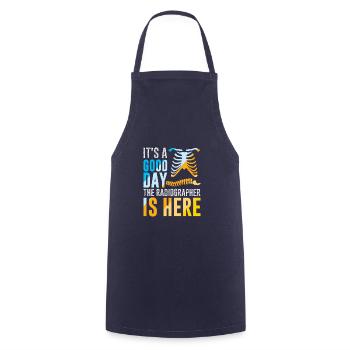It's a good day the radiographer is here - Kochschürze - Navy - Vorne - AI Model Male 185 dark (185cm)