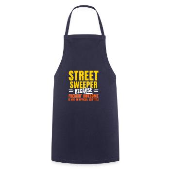 Street sweeper because freakin - Kochschürze - Navy - Vorne - AI Model Male 185 dark (185cm)