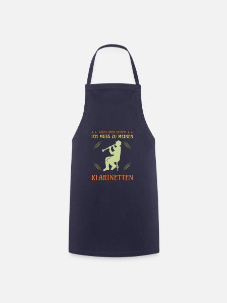 Klarinette Klarinettenspieler Klarinettist - Kochschürze - Navy