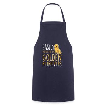 Easily distracted by Golden retrievers - Kochschürze - Navy - Vorne - AI Model Male 185 dark (185cm)