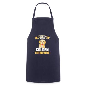 Plays well with the Golden retrievers - Kochschürze - Navy - Vorne - AI Model Male 185 dark (185cm)