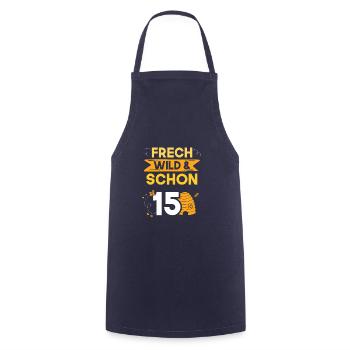 15 Jahre Geburtstag Junge Mädchen Imker Biene - Kochschürze - Navy - Vorne - AI Model Male 185 dark (185cm)