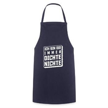 Ich bin die immer dichte Nichte - Kochschürze - Navy - Vorne - AI Model Male 185 dark (185cm)