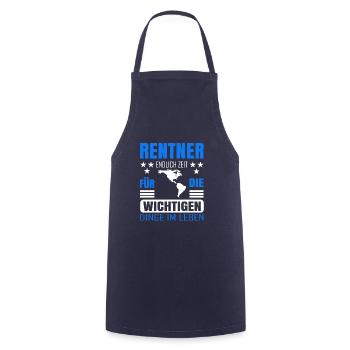 Rentner Rente Rentenbeginn Südamerika - Kochschürze - Navy - Vorne - AI Model Male 185 dark (185cm)
