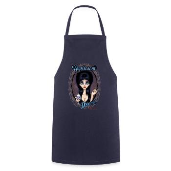 Elvira Dark Lady - Kochschürze - Navy - Vorne - AI Model Male 185 dark (185cm)