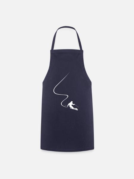 Skifahrer, slalom, skiing, skier, downhill ski - Kochschürze - Navy