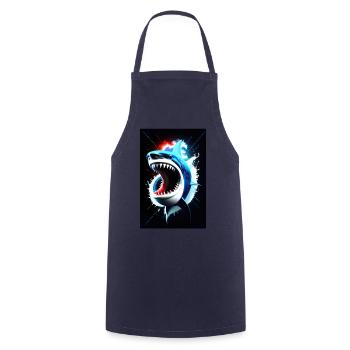 Sharknado #2 - Tablier de cuisine - marine - Devant - AI Model Male 185 dark (185cm)