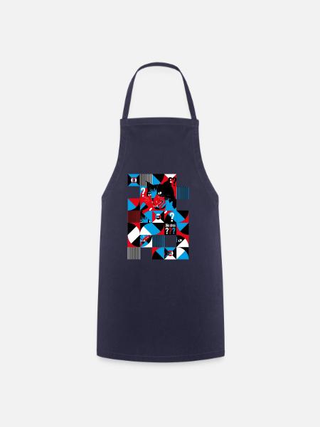 Die Drei ??? Abstraktes Katzen-Design - Kochschürze - Navy